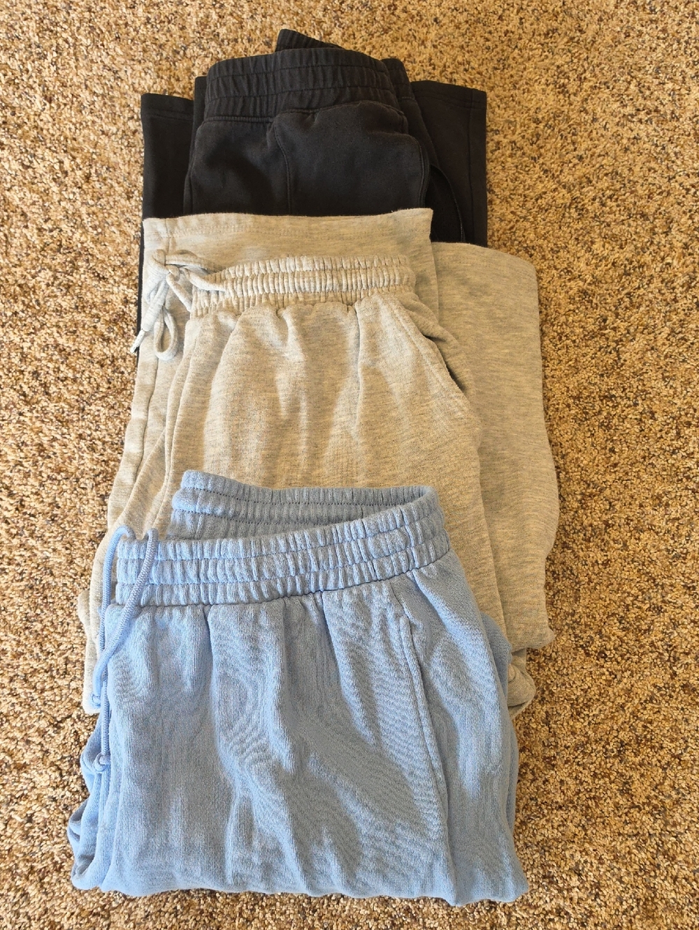 Multiple Brands Sweatpants in Light Blue, Light Gray & Black